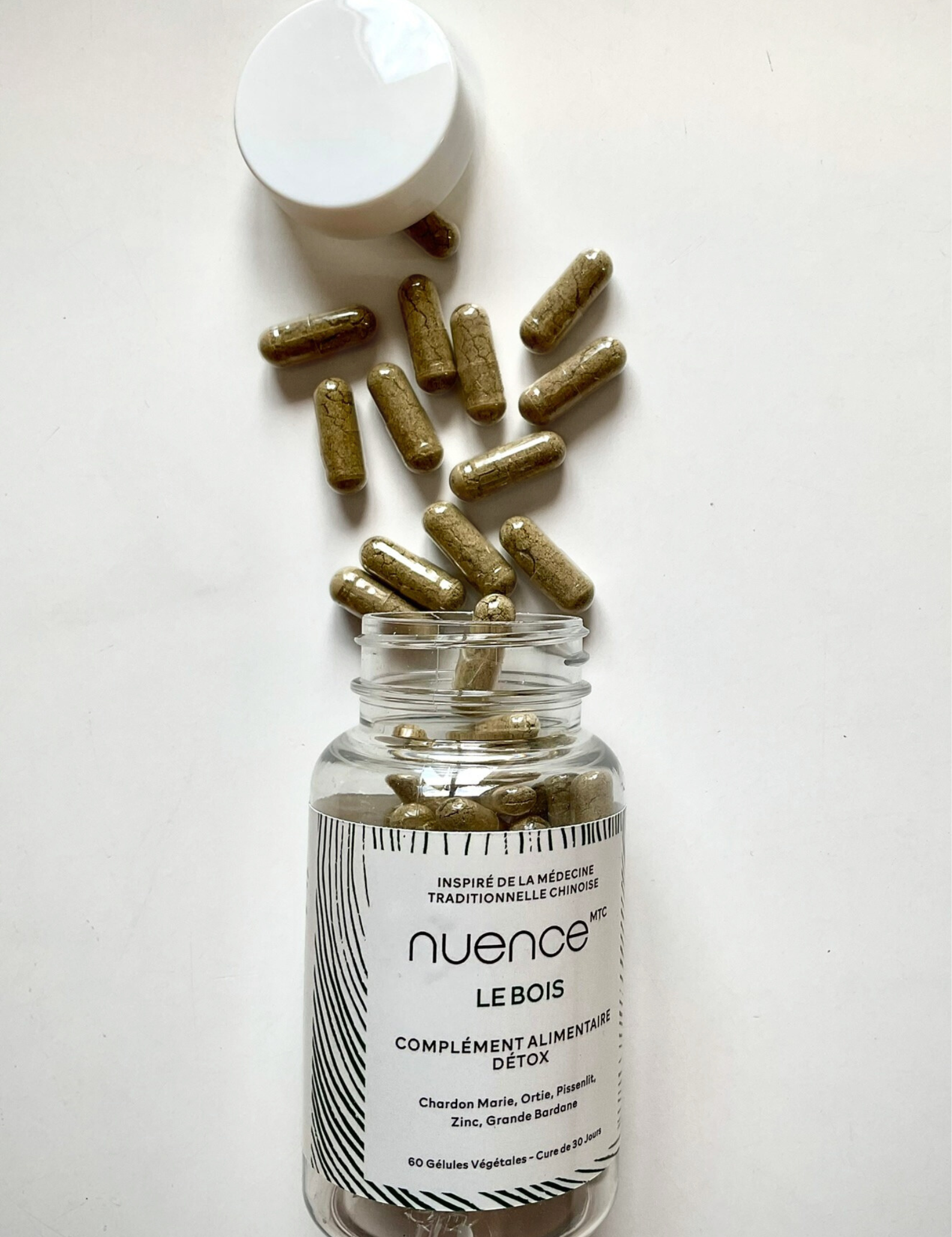 Nuence-MTC complement alimentaire detox. Element Bois. Ideal pour les peaux mixtes à grasses.