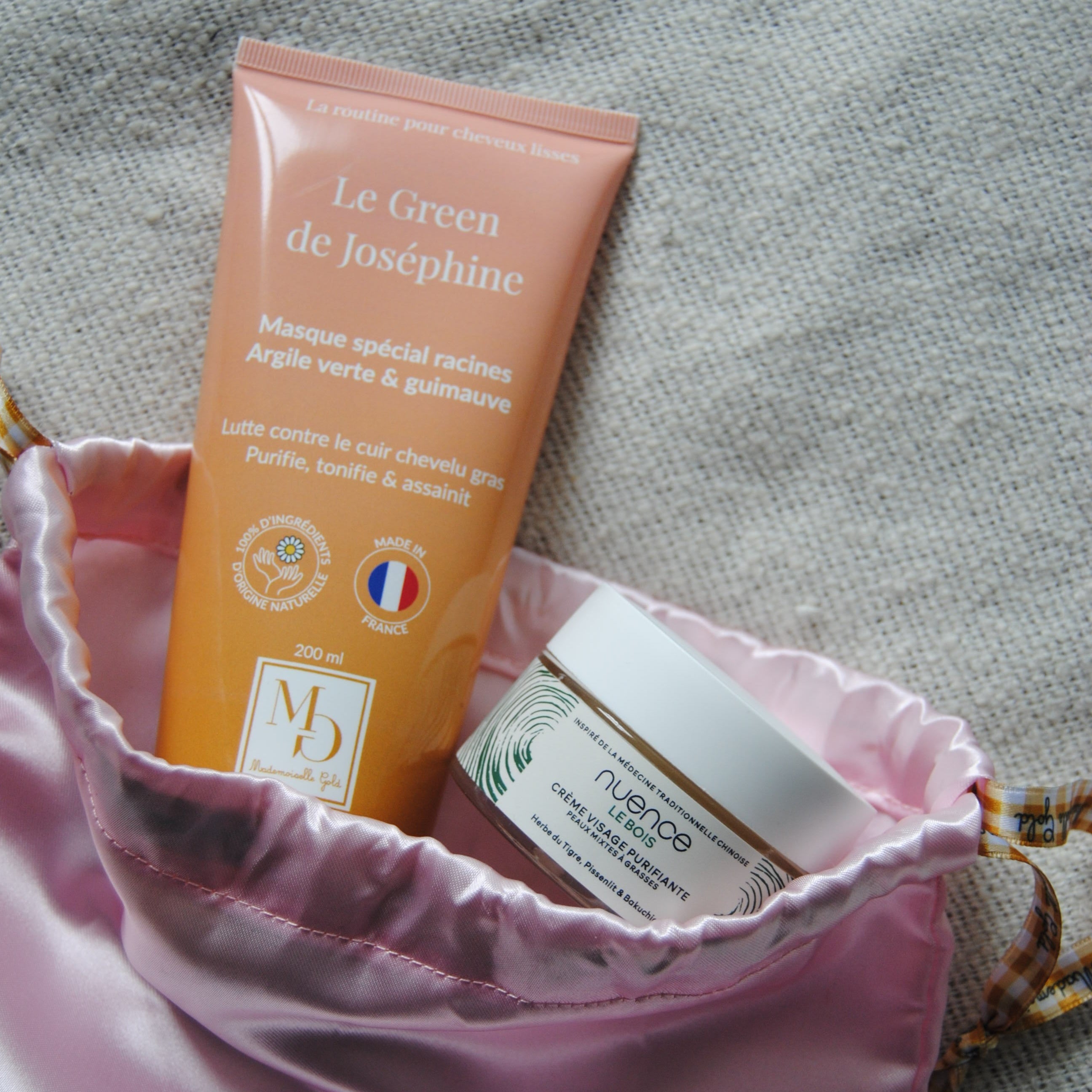 duo purifiant peau et cheveux mademoiselle gold et nuence-mtc